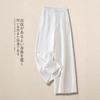 Linen straight-leg pants women's 1116 summer thin straight casual loose lazy wind drooping high waist narrow wide-leg pants