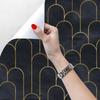 Home Decor Black Gold Arc Self Adhesive Wall Cover Peel And Stick Contact Paper Bedroom Wall Renovation Furniture Decals