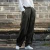 Women's Cotton And Hemp Bloomers Literary Loose Casual Elastic-leg Pants Long Trousers
