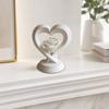 Rose Heart Figurine, 3D Printed Heart Sculpture, Romantic Decorative Ornament for Table, Shelf Centerpiece