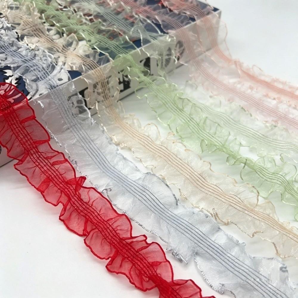 Elastic Elastic Lace Ribbon Colorful Handmade Ribbon Skirts Headwear Decorative Accessories