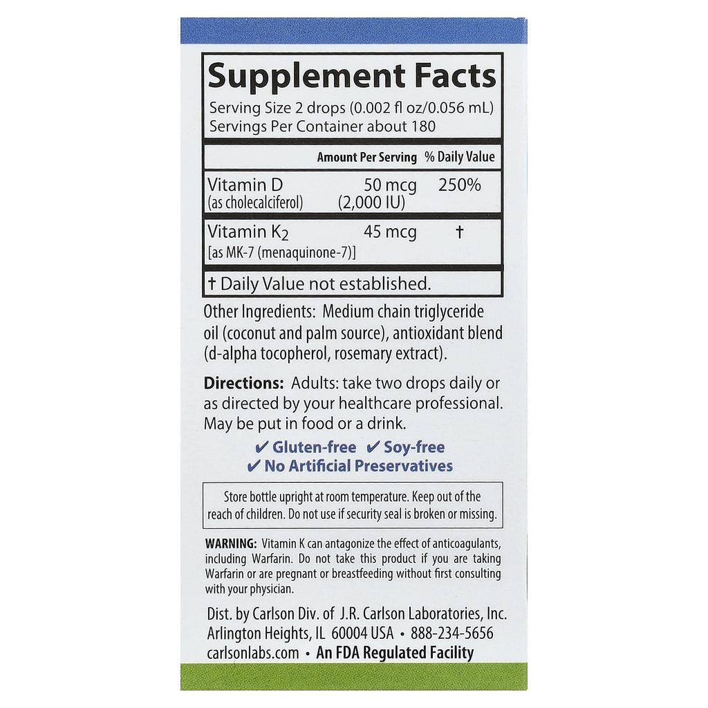 Super Daily® D3 + K2, 10.16Ml (0.34Fl Oz)