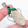 Natural Psilomelane Dendritic 925 Sterling Silver Jewelry Pendant 2.68" G1a06
