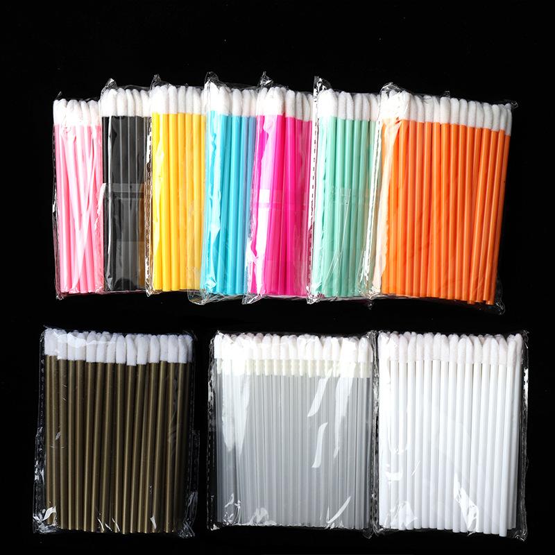50 Pcs Disposable Hollow Lip Brush Soft Lipstick Mascara Wands Applicators Eyelash Cleaner Cosmetic Brushes Women Make Up Tools