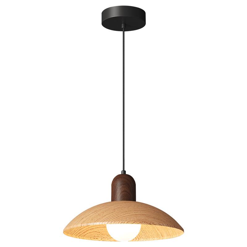 Walnut Finish Pendant Light - Wabi-Sabi Style for Restaurants, Bars, and Homes