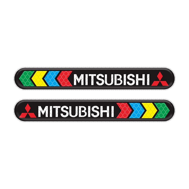 Car anti-collision strip rearview mirror door personalized reflective sticker For Mitsubishi ART ASX Lancer Pajero Outlander EX