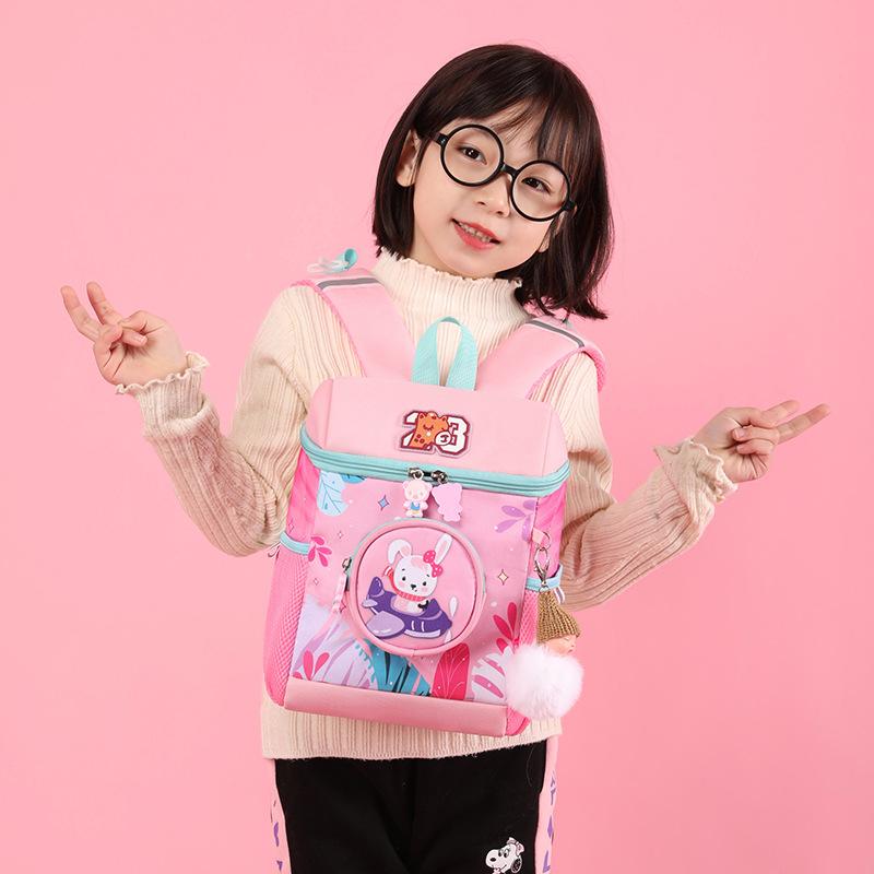 Children Bag School Backpack Sleeping Plush Doll Animal Pattern Pendant Nylon