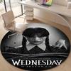 1pc Addams Family Wednesday2 Design Printed Area Round Carpet for Bedroom Living Room Home Decor Rugs Mat Non Slip Mat Rug for Bedside