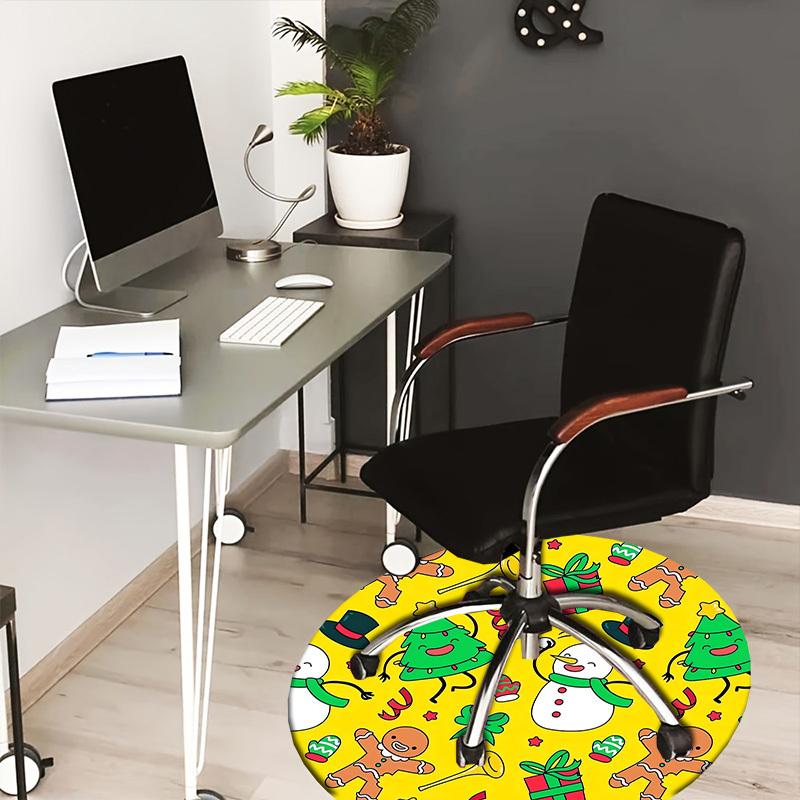 

1pc Christmas festive pattern Round carpet, Perfect for Decorating Chairs, Living Rooms, Or Bedrooms, for Living Room.004 80cm by 80cm