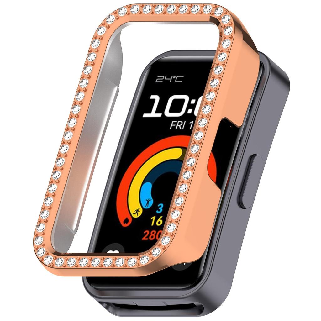 Bling PC Hollow Protector Case For Huawei Watch Band 10 9 8 Diamond Crystal Case Hard Cover Protective Watch Shell Hollow Bumper