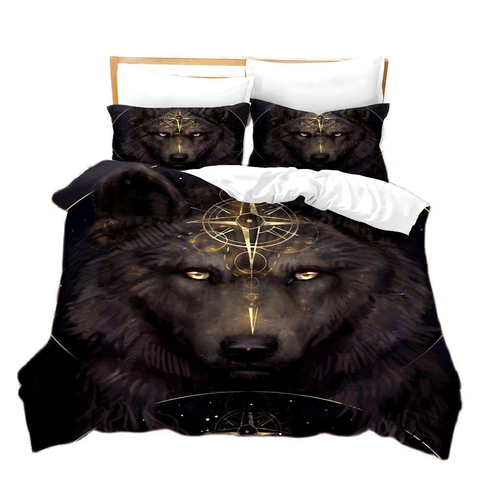 3D Die Wolf-Serie Bettwäsche-Sets Bettbezug-Set mit Kissenbezug Twin Full Queen King Bettwäsche Bettwäsche