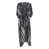 Black & White Tie-Dye Cardigan Beach Dress & Swimsuit Cover-Up