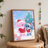 Disney Stitch Angel Christmas Oil Painting Hand Painting Coloring Painting Handmade Diy Home Decoration Gift