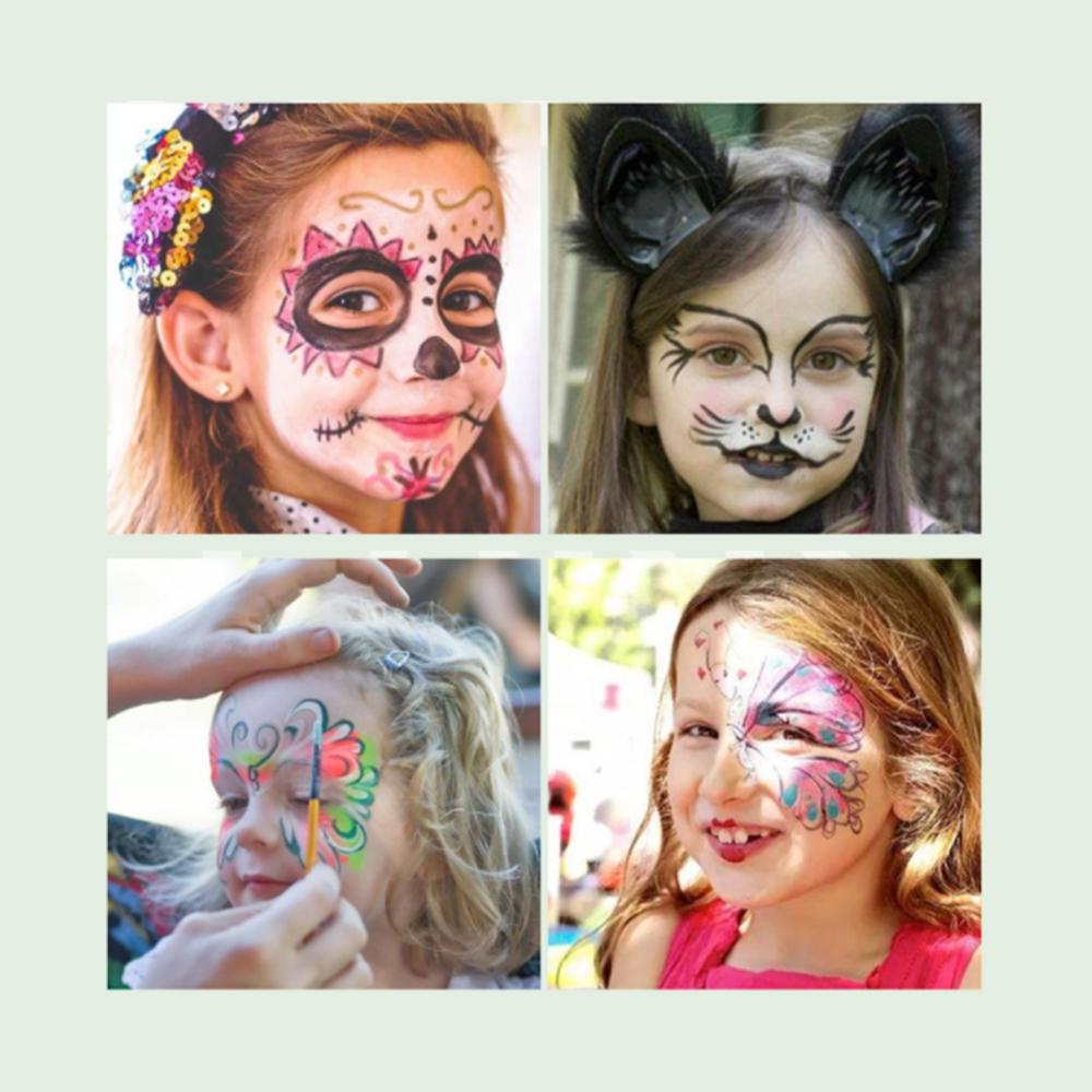 UV Barva na Obličej a Tělo Černá Světla Neonová Fluorescenční Svítící Barva Vodou Aktivovaná Make-up Malířský Pigment