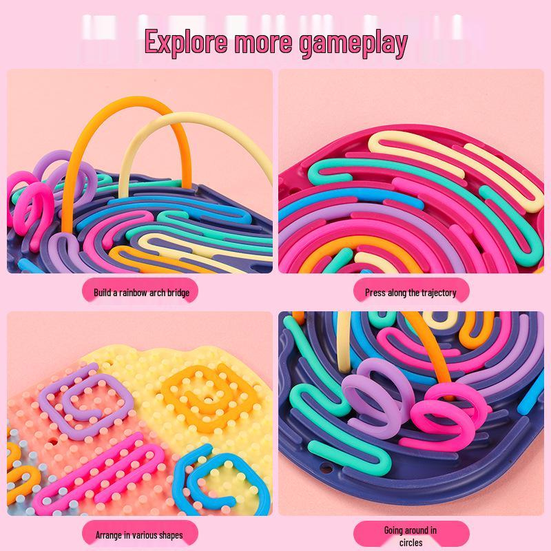 Kids' Space-Themed Sensory Ice Cream Puzzle Board