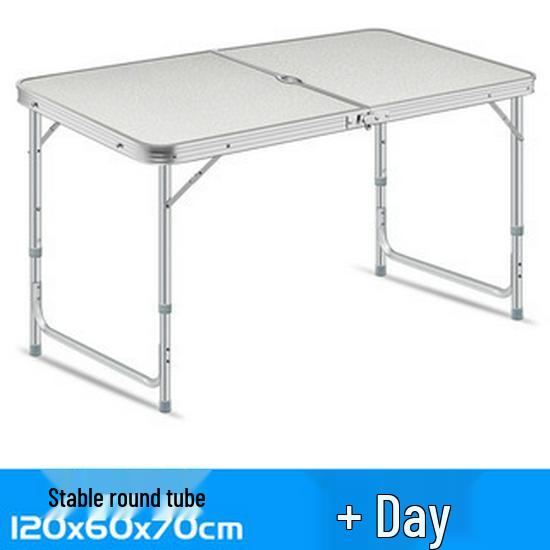 Portable Aluminum Alloy Folding Table and Chair Set for Outdoor Camping and Street Stalls