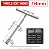 Hex Socket Drive T-Socket Wrench T-Shaped Hex Socket Wrench Durable Nut Driver  Mechanical Work