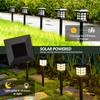Solar Garden Lights Outdoor Waterproof Pathway Decor Warm White LED Yard Lawn Camping Decorative Landscape Lighting Easy Install