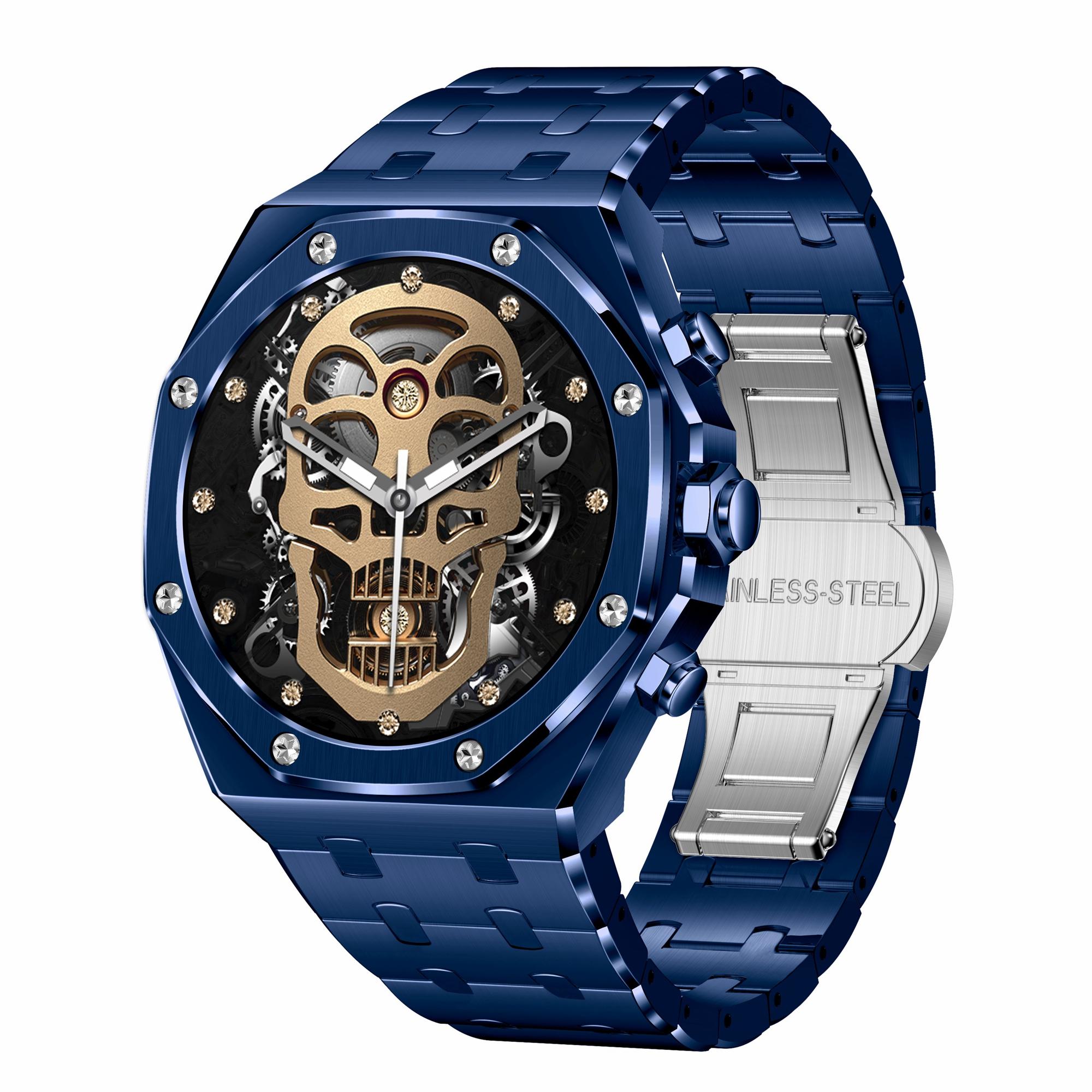 

AK68 Steel Strap Smart Watch 1.43-inch AMOLED Screen Health Monitoring Bluetooth-compatible Calling Sports Watch Blue