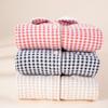 Velvet Thickened Women's Plaid Pajama Set – Warm Long Sleeve for Autumn/Winter, Suitable for Indoor/Outdoor Wear.