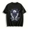 Wanted Dead Or Alive Skull Gun Print Streetwear Casual Tee Pure Cotton T-shirt