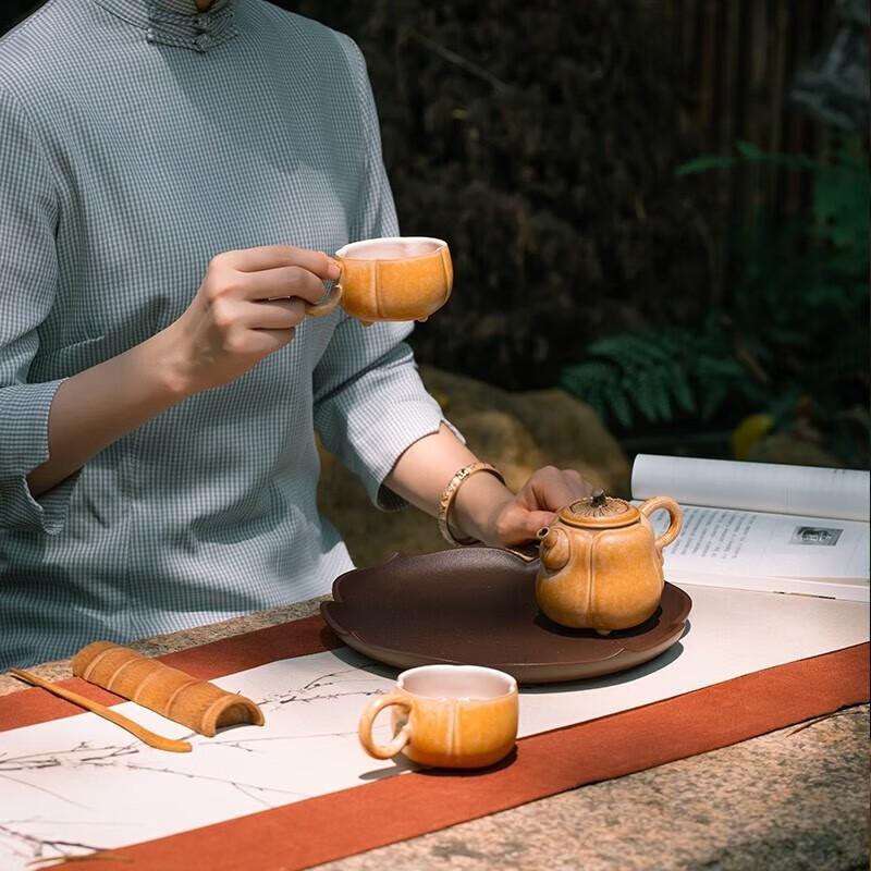 

Edenus Ceramic Kung Fu Tea Set - Pumpkin Series