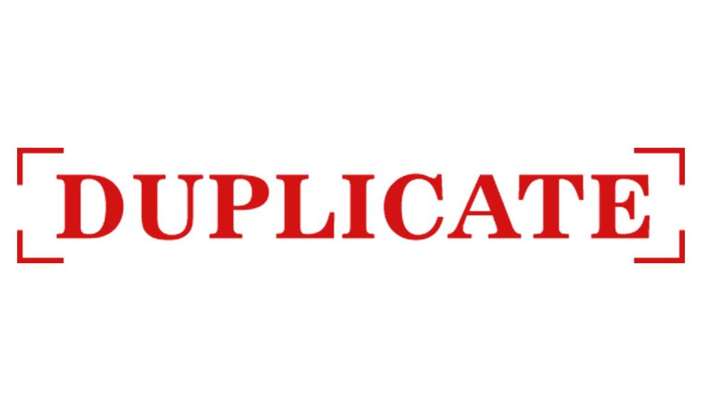 Printtoo Duplicate Self Inking Rubber Stamp Pre-Inked Office Stamp- Home Office Business Stationery, Black- 42 x 9