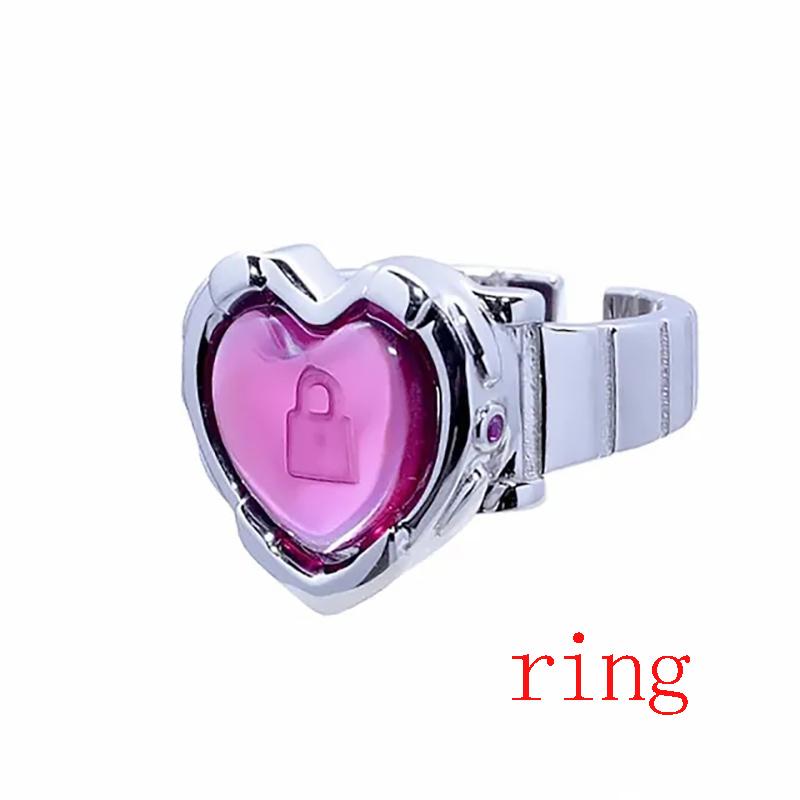 Fashion Punk Red Love Laser Stars Metal Strap Unisex Bracelet Simple Personality  Jewelry for Women Men Birthday Gift Bracelet