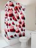 Red Heart Shower Curtain | Romantic and Modern Bathroom Decor