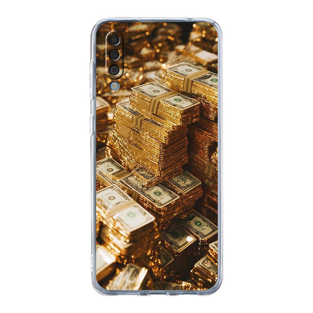 

Phone Case For Samsung A56 A36 A26 A16 A14 A12 A22 A32 5G A34 A42 A52 A54 A50 A70 A72 A40 A20E A04S A06 Cover Gold Money Pattern Samsung A24 4G