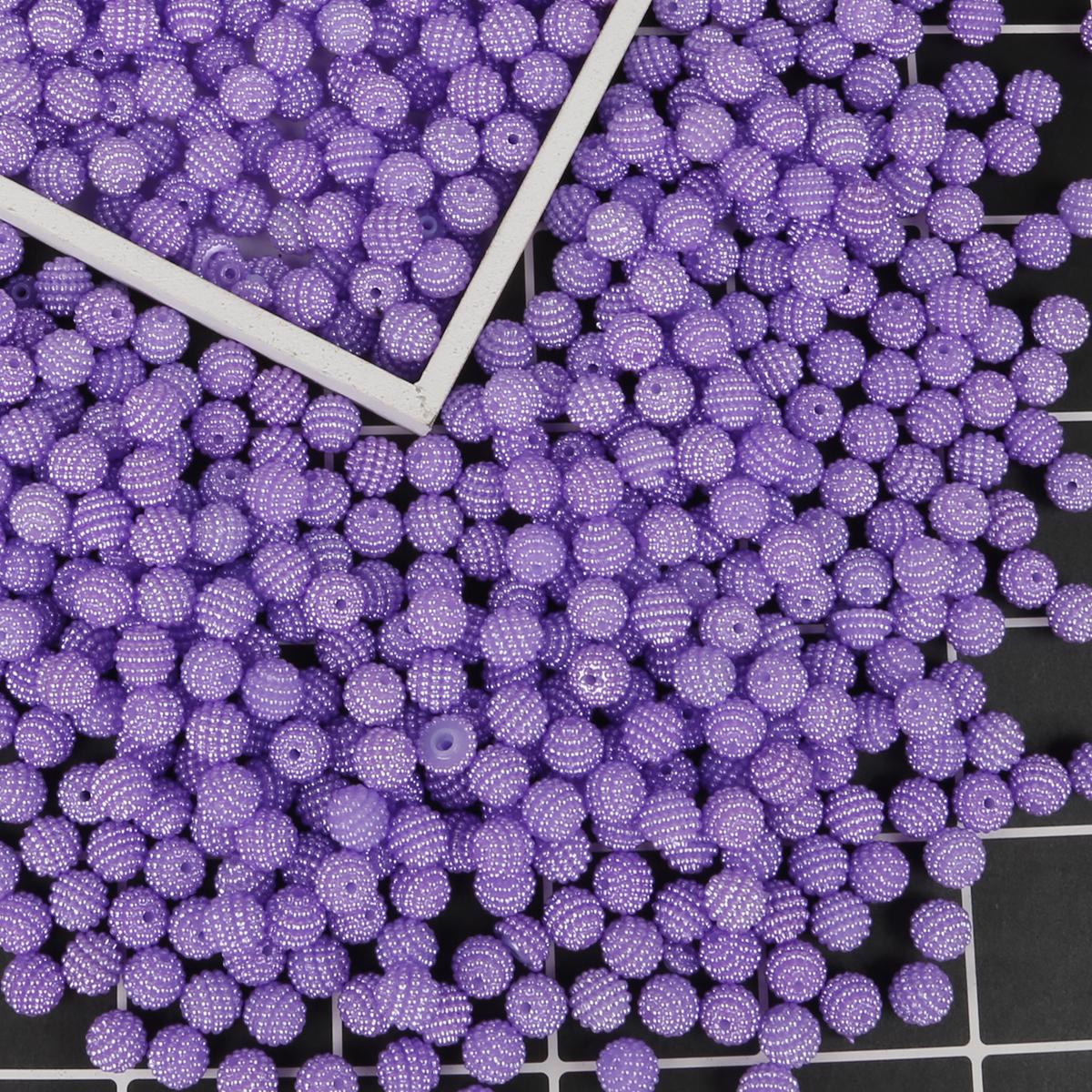 

10 мм, 50/100 шт. Акрилові намистини Bayberry Round Loose Beads для виготовлення ювелірних виробів 10mm 100pcs світло-фіолетового кольору