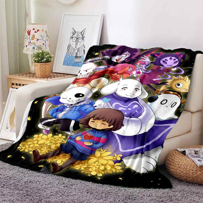 Underground Legend Game Sofa Bed Blanket Super Soft Warm U-Undertale Sans Funny 3D Print Blanket Cover Fleece Throw Blanket