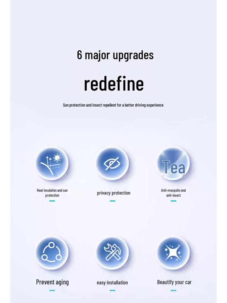 Magnetic Car Curtain Sunshade - Privacy & Heat Insulation Mesh for Side Windows