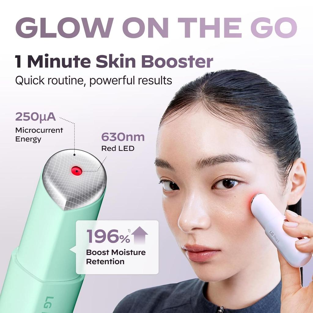 LG Pra.L Super-Foam Galvanic Booster Beauty Device – Mystic White