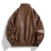 PU Leather Jacket Men's Jacket Spring and Autumn New Stand-up Collar Locomotive Clothing Versatile Trend Casual Jacket Men