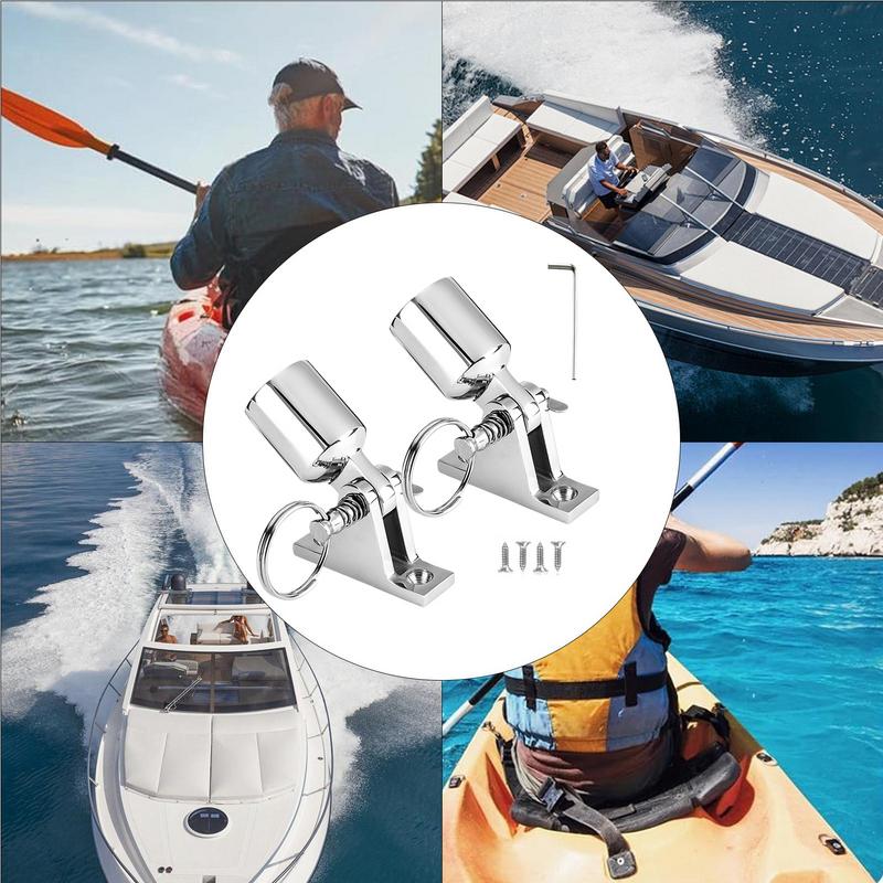 Boat Canopy Hardware 2 Pairs Boat Top Hardware With Quick Release Pin Installation Tools Heavy Duty Canopy Fixing Accessories