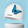 New Fashion Printed Swim Caps For Women Silicone Waterproof Swimming Caps Large Long Hair Swimming Cap Swimming Pool Accessories
