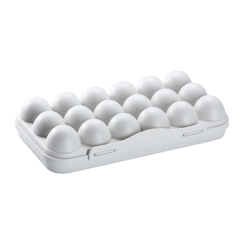 Snap-Lock Stackable Egg Storage Box with Divider for Kitchen Refrigerator