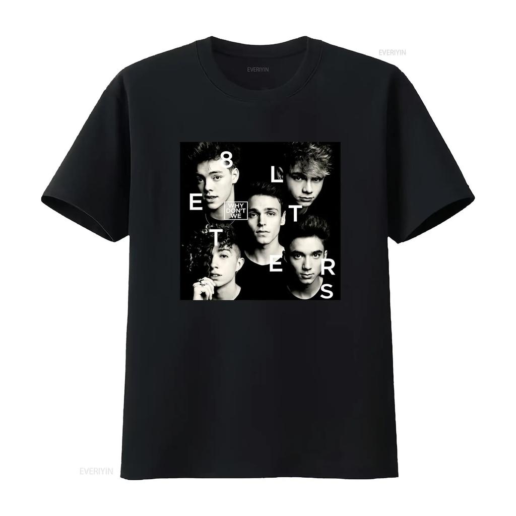 Why Dont We T Shirt Concert 8 Letters Tour Boy Band Member Faces Adult 2xl Vintage Unisex Designer Clothes Fashion
