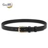 Crocodile Women's Genuine Leather Litchi Grain Pin Buckle Belt