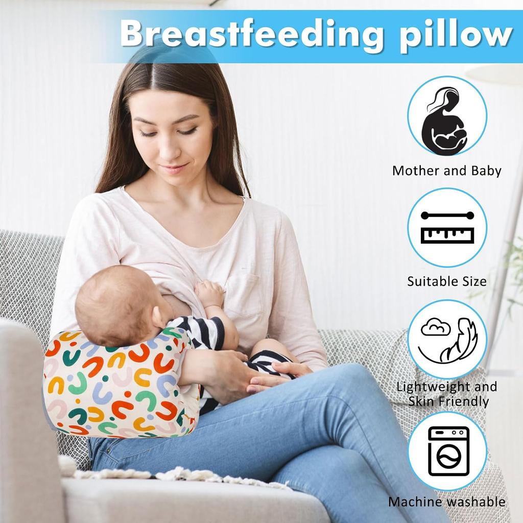 Baby Nursing Arm Pillow for Breastfeeding, Rainbow