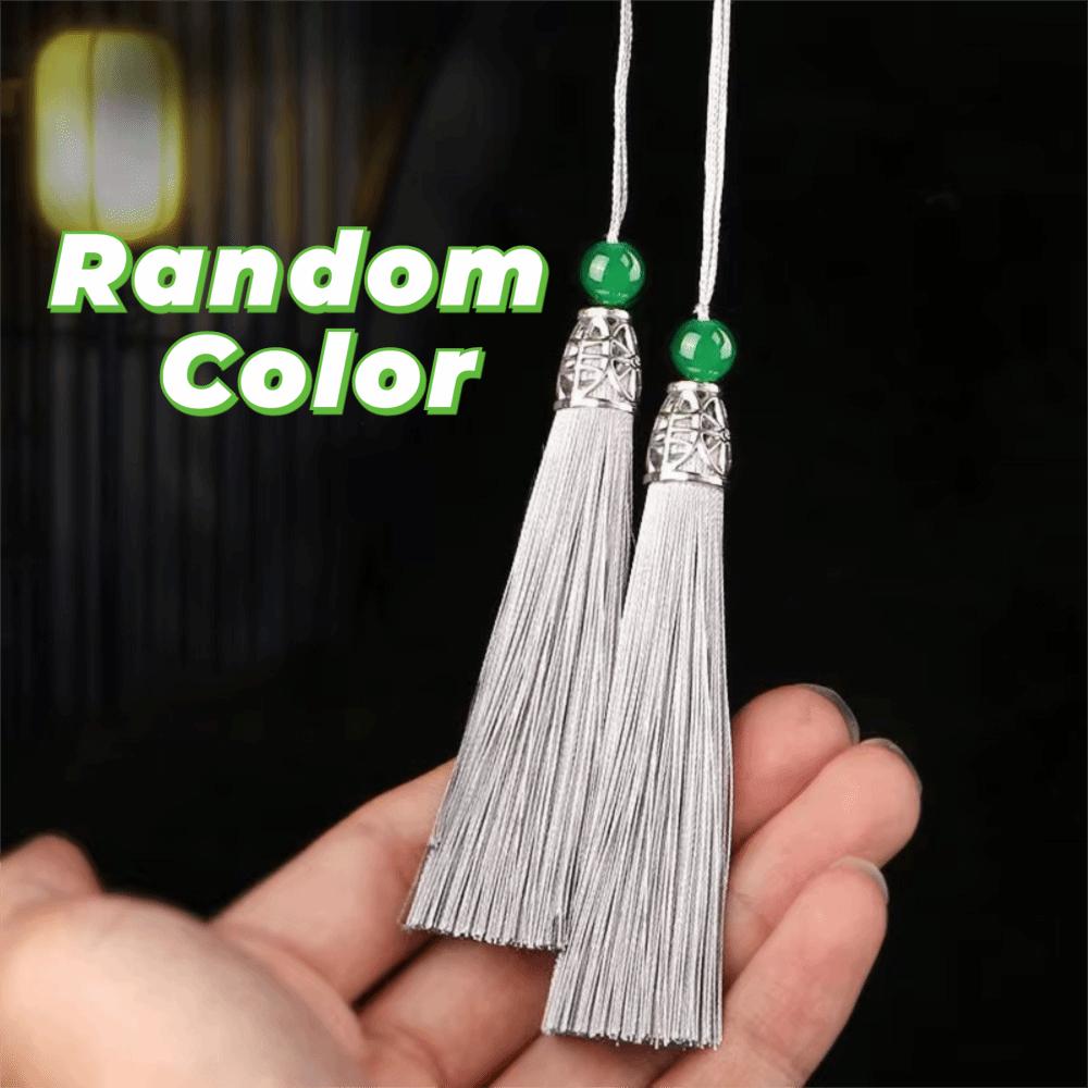 With Tassel Antique-style Folding Fan Sprinkled Gold Men Hand Fan Portable Decorative Fan  Crafts