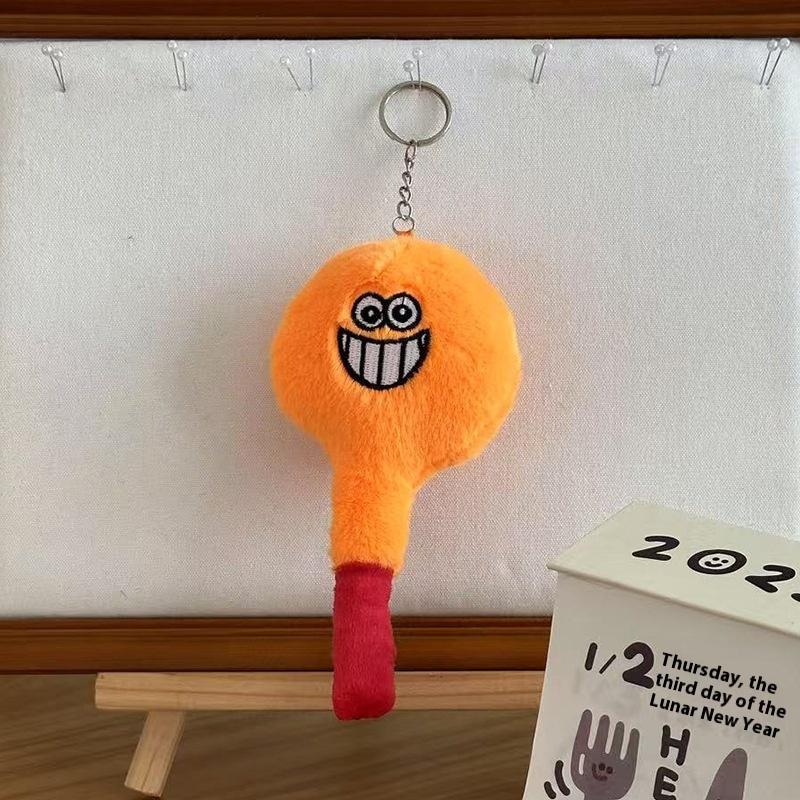Creative Cute Funny Colorful Light Bulb Plush Doll Stuffed Toys Keychain Pendant Bag Charms Backpack Hang Ornaments Gift Keyring