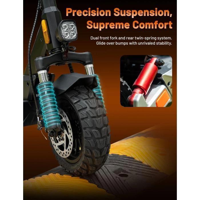 KuKirin M4 MAX - Trottinette Électrique Pliable - Batterie 48V 18,2Ah - 10'' pouces - Moteur 800W - Autonomie 64km - Max 45km/h