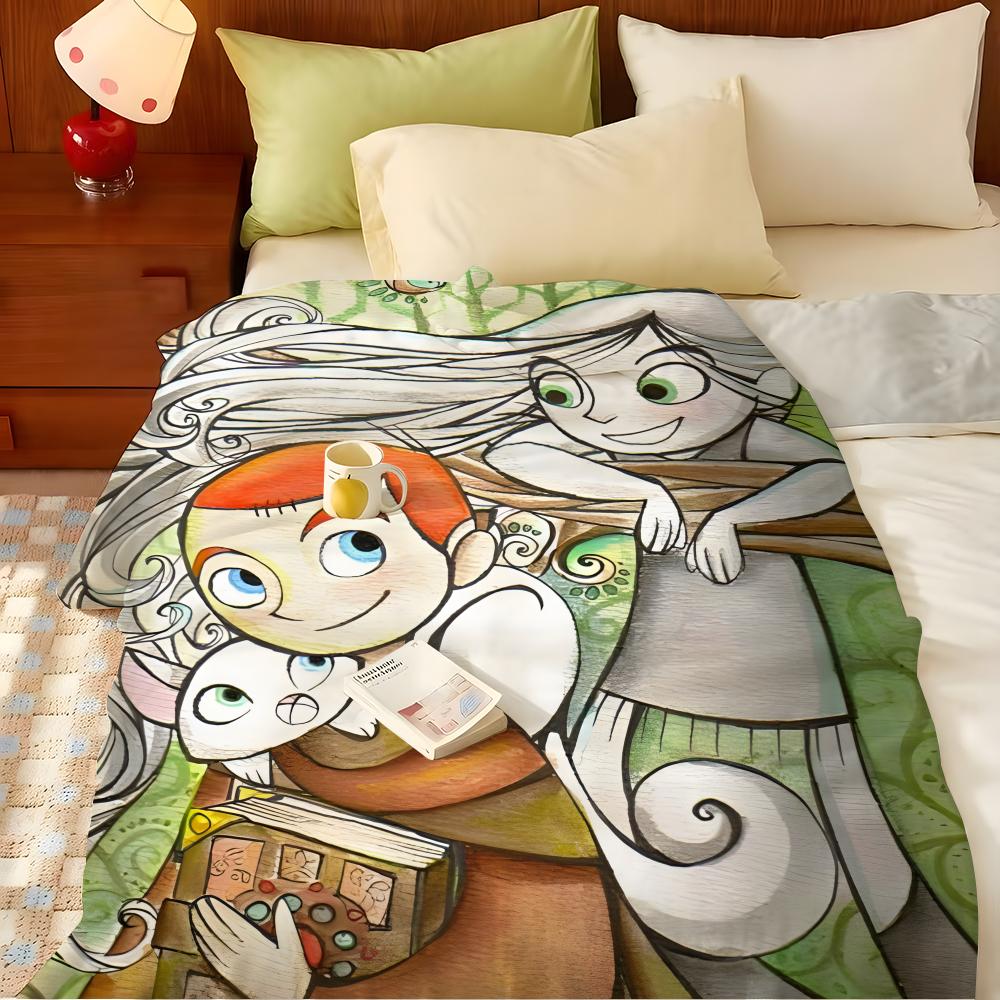 Animation T-The Secret Of K-Kells Throw Flannel Throw Blanket, Lightweight Cozy, Durable Washable Cute Cool