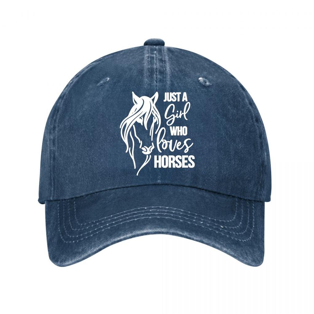 Horse Lover Baseball Cap New Vintage Washed Cotton Baseball Cap Parent Kids Sun Hats