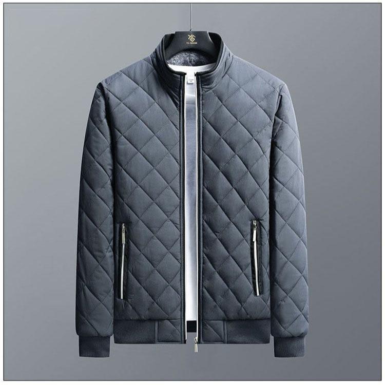 Winter Stand-up Collar Padded Thickened Men's Cotton Jacket Trend of Dad Fashion Warm Clothing Plus Size