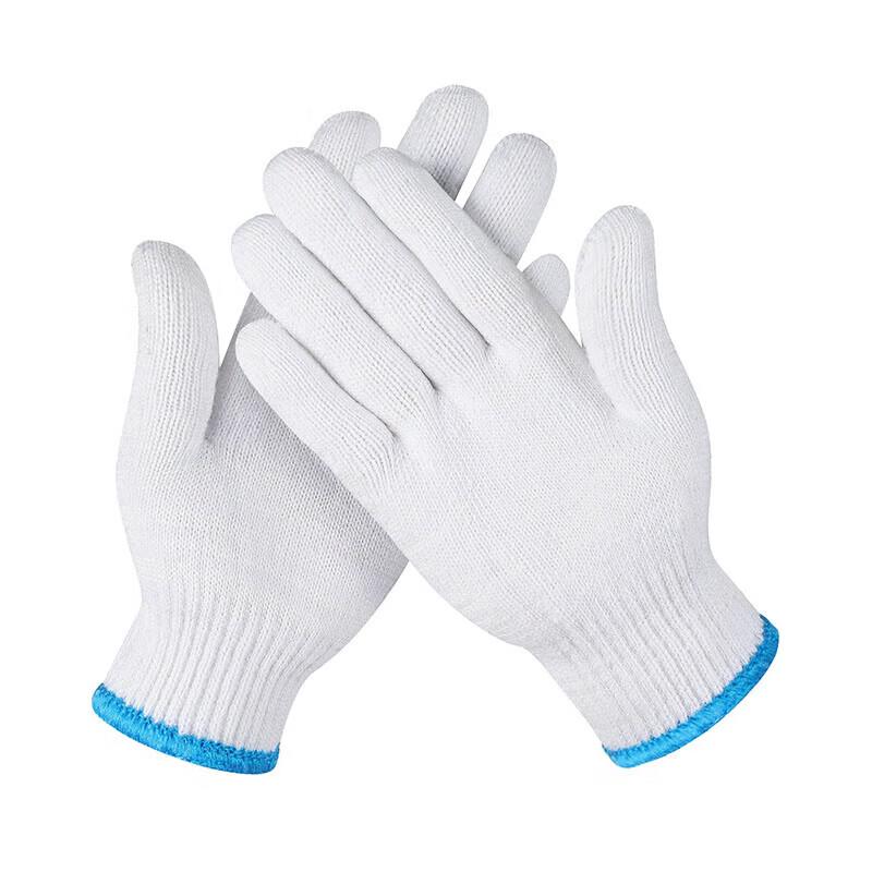 Manlu Blue Edge Cotton Work Gloves One Size