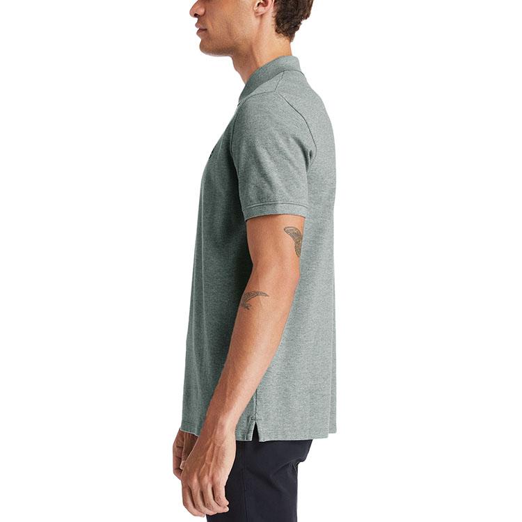 Timberland Casual Short Sleeve Polo Shirt Men polo shirts Gray A24H2-052