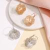 New Golden Flower Earrings Women's Exaggerated Earrings Sweet Temperament Earrings